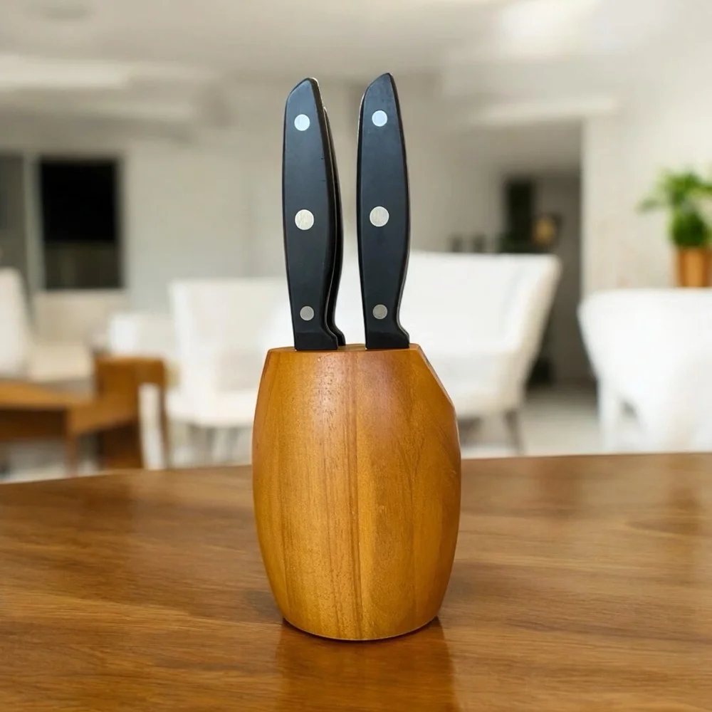 KitchenAid Steak Knife Set with Wooden Block. EUC